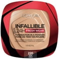 thumbnail image 3 of (2 pack) L'Oreal Paris Infallible Fresh Wear 24 Hr Powder Foundation Makeup, 220 Sand, 0.31 oz, 3 of 7