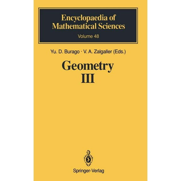 Encyclopaedia of Mathematical Sciences Geometry III: Theory of Surfaces, Book 48, (Hardcover)