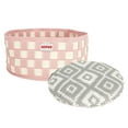 thumbnail image 6 of SUSSEXHOME Pets 15.75 x 15.75 x 6.7 Inches Round High Wall Cozy Cat Bed with Pillow for Cats and Small Dogs - Decorative Non-Slip Bolster Inner Cushion Calming Bed - Pink, 6 of 8