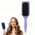thumbnail image 1 of Brosse à Boucles Violette - Brosse à Boucles Rebondissante, Brosse de Coiffure Définissante, 1 of 4