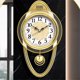 thumbnail image 4 of Reloj de pared de cuarzo silencioso for sala de estar, sencillo y elegante, con decoración de pared for dormitorio, reloj de pared oscilante retro europeo, 4 of 4