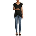thumbnail image 2 of Time And Tru Women's Maternity Knot Front T-Shirt, 2 of 6