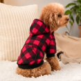 thumbnail image 5 of Classic Plaid Dog Hoodie Sweatshirt Soft Warm Hooded Pet Clothes with Pocket Daily holiday dress-up Fall Winter Apparel for Small Medium Large Dogs, 5 of 5
