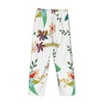 thumbnail image 5 of Balery Men'S Pretty Floral With Leaves Pants,Sleepwear Pants,Pajama Pants,Pj Bottoms Drawstring And Pockets-Small, 5 of 9