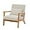 Nature + Beige, variant on YYEAN - Mid-Century Modern Accent Chair, Fabric Reading Armchair, Easy Assembly, Lounge Chair for Living Room Bedroom-Nature + Beige