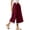 Wine, variant on Noric Women's Capri Pants Wide Leg High Waisted Drawstring with Trim Pockets Summer Casual Loose Lace Capris