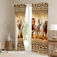 thumbnail image 3 of Homewish 3D Racing Horse Blackout Curtains Set of 2 (52x84 Each) for Adult, Western Aztec Abstract Window Curtains, Rustic Animal Curtains and Drapes, Curtains and Drapes Bedroom Decor, 3 of 6