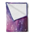 thumbnail image 2 of Space Soft Flannel Fleece Throw Blanket, Futuristic Nebula Dust Cloud on Milky Way Cosmos Dark Matter Energy Interstellar, Cozy Plush for Indoor and Outdoor Use, 70" x 90", Purple Blue, by Ambesonne, 2 of 5