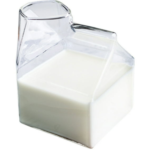 350ML Milk Carton Water Bottles Glass Milk Carton Water Bottles Water Containers Perfect for Home Juice Use