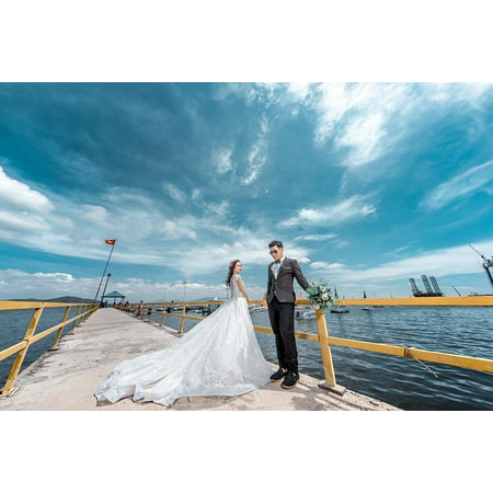 Canvas Print Wedding Color in The Sea Presets Lightroom Stretched Canvas 10 x
