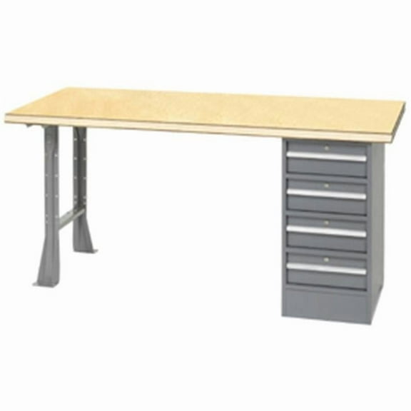 Pedestal Workbench - Gray - 72 x 30 in.