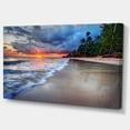 thumbnail image 2 of Fluffy Dark Clouds over Ocean - Seashore Canvas Art Print, 2 of 4