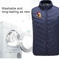 thumbnail image 5 of QATAINLAV Limited Time SaleHeated Vest for Men Women, Windproof Electric Heating Vest, Softshell Sleeveless Sports Jacket, Battery Not Included Blue 6XL, 5 of 7