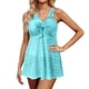 thumbnail image 5 of Mujeres Más Tamaño Trajes de Baño Dos Piezas Suelto Tankini con Desmontable Acolchado Sujetador Y Pantalones Cortos para la Piscina de Playa, 5 of 9