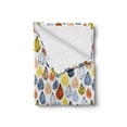 thumbnail image 2 of Autumn Soft Flannel Fleece Blanket, Abstract Leaves Motifs Illustration in Simplistic Style on Plain Backdrop, Cozy Plush for Indoor and Outdoor Use, 60" x 80", White and Multicolor, by Ambesonne, 2 of 6