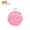 thumbnail image 2 of Uxcell 15 Pcs Wicker Rattan Balls 2 Inch Rattan Decorative Balls Vase Fillers for Wedding Party Pink, 2 of 5