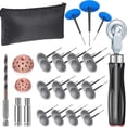 thumbnail image 1 of 29 Pcs Tire Repair Patch Tool Kit 24pcs Tire Patch Plugs (34/40/50 mm), Buffing Wheel, for Motorcycle, Vehicle Repairing, 1 of 6