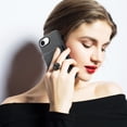 thumbnail image 2 of for iPhone 16e PU Leather Back Case, Vintage Slim Card Slot with Magnetic Closure Wristband Holder Kickstand RFID Blocking Wallet Phone Case Cover for iPhone 16e, Black, 2 of 9