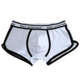 thumbnail image 2 of LYEAA Men's Underwear with Support Cotton Soft Breathable Boxers Solid Seamless Comfortable Underpants Elastic Waistband Fashion Pouch Briefs No fly White XL, 2 of 3