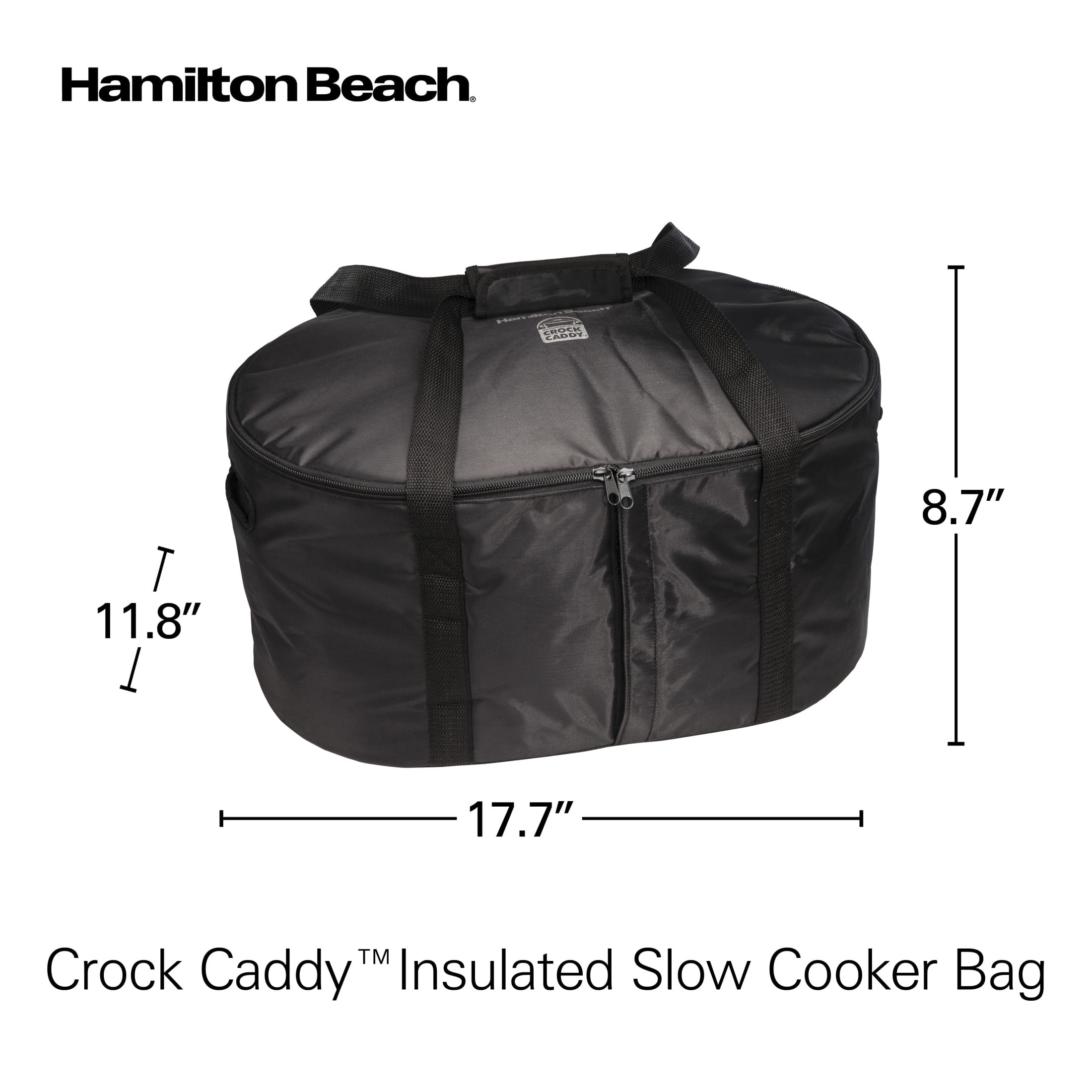 Hamilton Beach Crock Pot Carrier Insulated Bag for 4-8qt Slow 