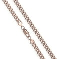 thumbnail image 4 of Crucible Jewelry Men's Rose Gold Plated Stainless Steel Rounded Curb Chain Necklace (7mm) - 26", 4 of 5