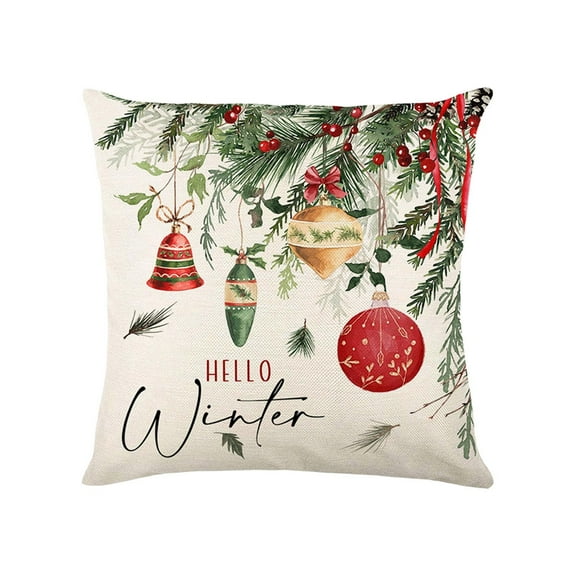 Christmas Pillow Cover Holiday Decoration Sofa Decoration Linen Pillow Home Sofa Holiday Decoration Pillow Cover