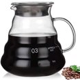 thumbnail image 1 of Clear Glass Coffee Carafe, Diamond Shaped Coffee Pot with Reusable Coffee Filter Cup, Standard Glass Coffee Pot, 1 of 5