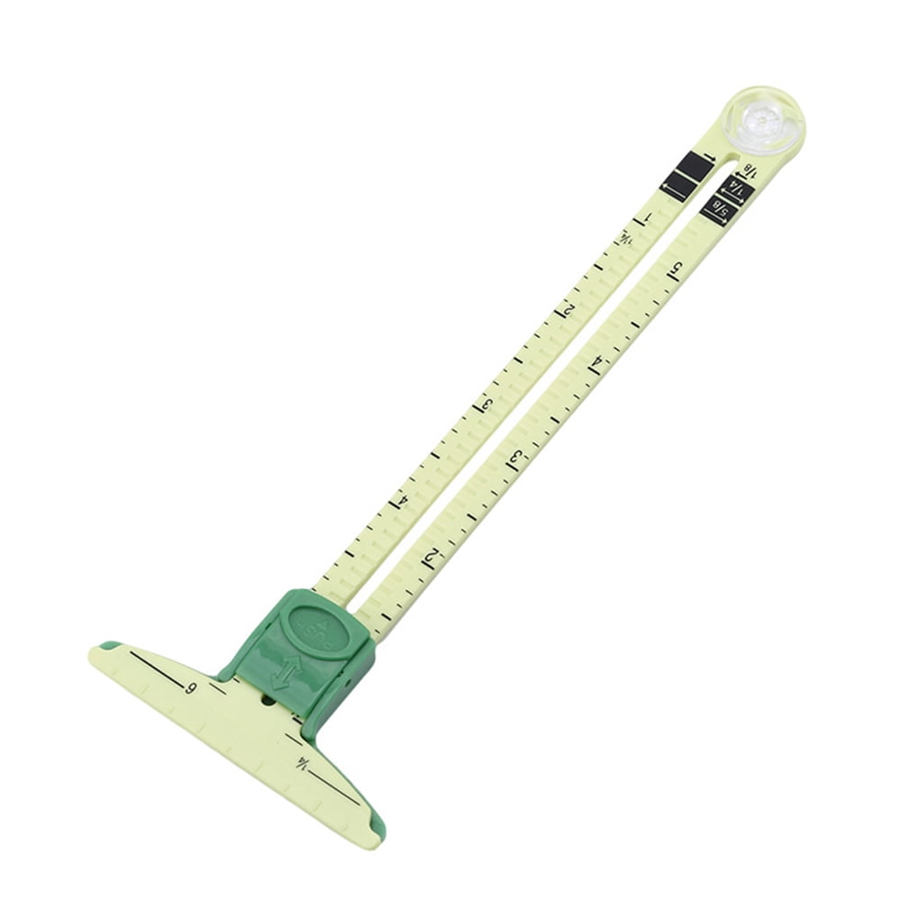 Marking Button Holes AMOLEY T-Shaped Sliding Gauge Measuring Sewing Tool 5-in-1 Sliding Gauge Measuring Sewing Ruler Tool Plastic Gauge for Sewing