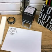Personalized Square Self Inking Rubber Stamp - Salt and Pepper