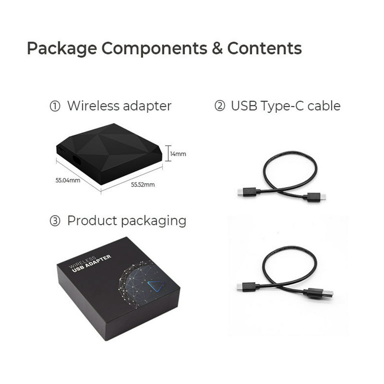 Wireless CarPlay Adapter Dongle Wired to Wireless CarPlay Box