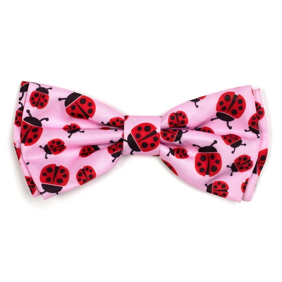 The Worthy Dog Ladybugs Bow Tie Adjustable Collar Attachment Accessory