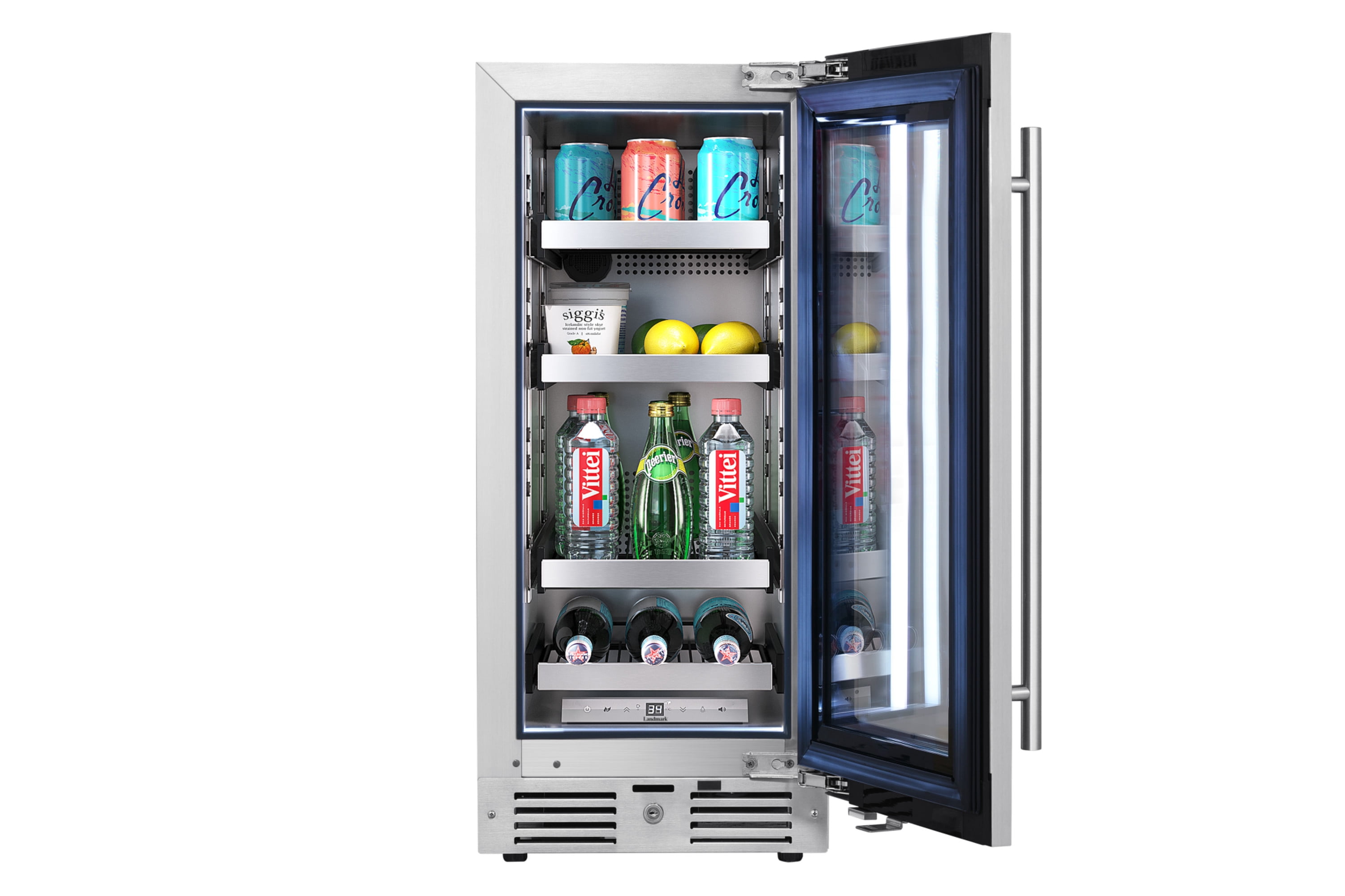 Landmark L3015ui1b-Rh 15" Wide 63 Can Capacity Beverage Cooler - Stainless Steel