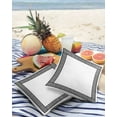 thumbnail image 4 of Outdoor Throw Pillow Cover Greek Meander Border Inspired Key Waterproof Cushion Covers 2 Pack Abstract Twist Stripe on White Pillow Cases Home Decoration for Patio Garden Couch Sofa, 4 of 7