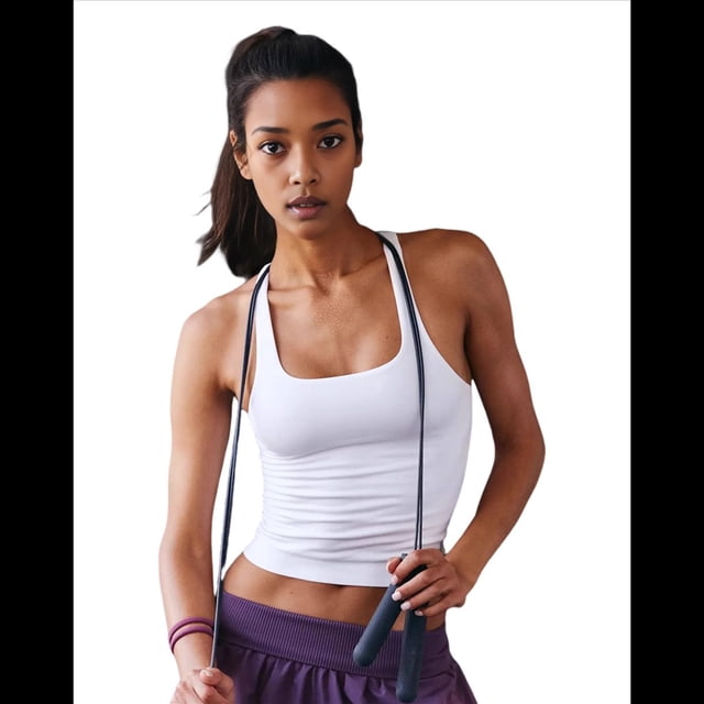 Camisetas de Tirantes para Mujer, Sin Mangas, con Cuello Cuadrado, Sin Costuras, Espalda Cruzada, para Gimnasio, Yoga y Deportes. M