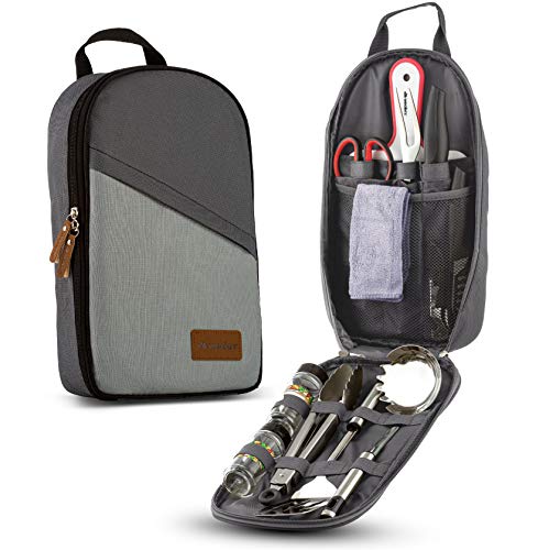 Camp Kitchen Cooking Utensil Set Travel Organizer Grill Accessories Portable Compact Gear for Backpacking BBQ Camping Hiking Travel Cookware Kit Water Resistant Case Camp Kitchen Cooking Utensil Set Travel Organizer Grill Accessories Portable Compact Gear for Backpacking BBQ Camping Hiking Travel Cookware Kit Water Resistant Case