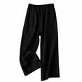 thumbnail image 4 of Deals Summer Flowy Boho Pants for Women Fashion Button Down Pants High Waisted Wide Leg Trousers 2025 Casual Loose Trouser Office Work Pantaloons with Pockets, 4 of 6