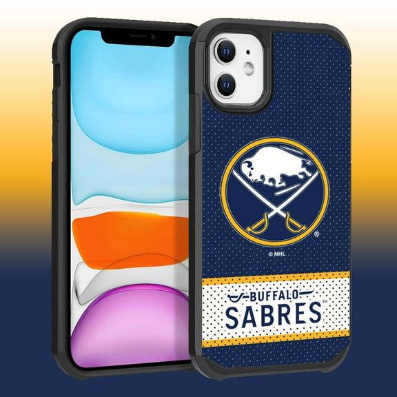 Apple iPhone 11 - NHL Licensed Buffalo Sabres Team Logo on Jersey Textured Dual Layer Case