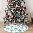 thumbnail image 5 of Yiaed Flower Leaves Print Christmas Tree Skirt , Tree SkirtsTree Mat for Christmas Winter Holiday Indoor Decorations-48", 5 of 7