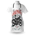 thumbnail image 4 of Motorcycle Apron, Composition with of the Road Free High Speed, Unisex Kitchen Bib with Adjustable Neck for Cooking Gardening, Adult Size, Slate Blue Vermilion, by Ambesonne, 4 of 4