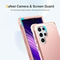 thumbnail image 6 of for Samsung Galaxy S23 Ultra Case, 3 in 1 Heavy Duty Rugged Hybrid Anti Slip Shockproof Hard PC Cover Soft Silicone Bumper Non-Slip Protective Phone Case Cover for Samsung Galaxy S23 Ultra, Rosegold, 6 of 6
