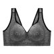 thumbnail image 3 of ICHUANYI Clearance Women Sexy Plus Size Flower Print Non-Steel Ring Non-Magnetic Buckle Underwear Bras(Black, M) Ichuanyi Ichuanyi, 3 of 3