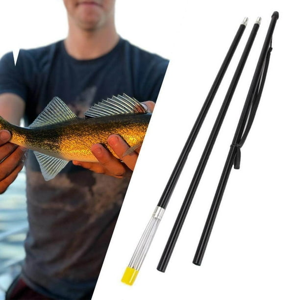 kurtrusly 5Prong Fishing Spears Gaffs Telescopic Fishing Fork Harpoon  Fishing Spear Fishing Gaff Tool Black