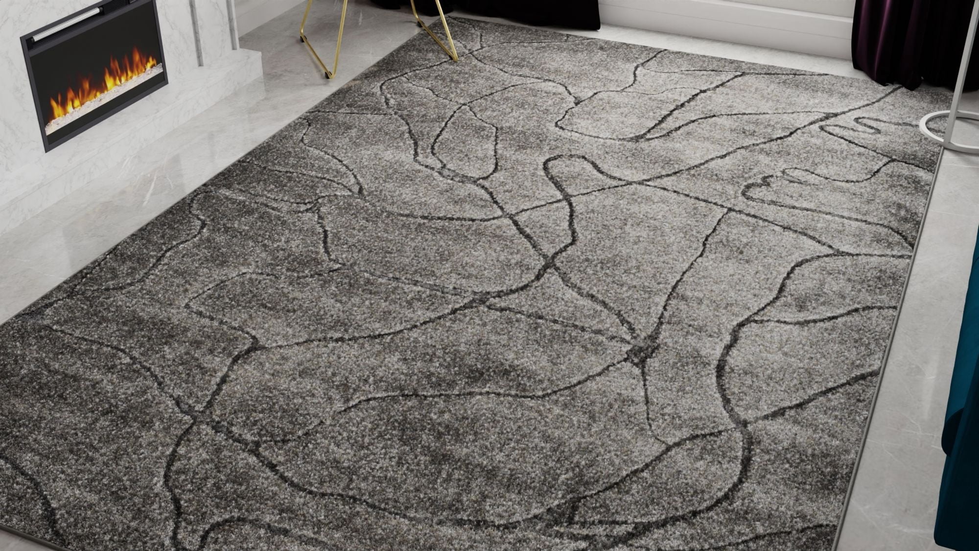 Rugs America Chanai CN20E Contemporary Geometric 5'0" X 7'0" Area Rug