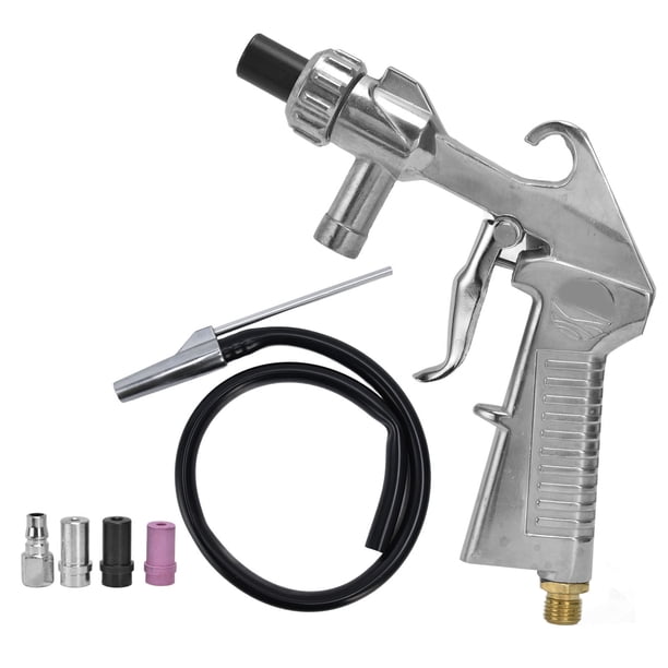 Kit de chorro de arena neumático industrial con boquillas para desoxidación y reacondicionamiento.