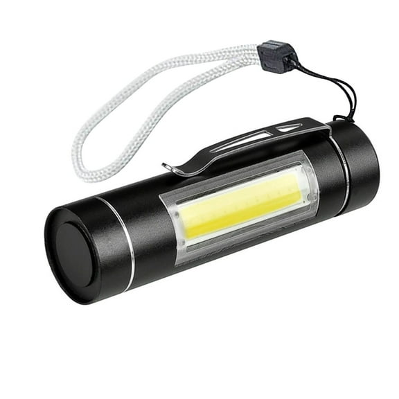 COB-LED Mini Flashlight, XPE Q5 LED Pocket Torch with Clip for Outdoor and Everyday Carry, Powered by 14500/AA Battery