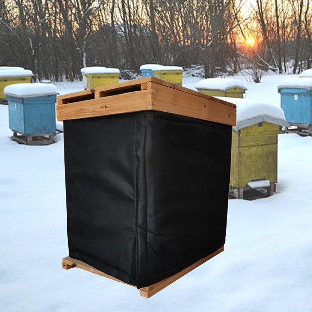 Envoltura de colmena de abejas de invierno Envoltura de aislamiento de colmena de abejas Funda aislante Oxford ligera, resistente al viento, lavable y