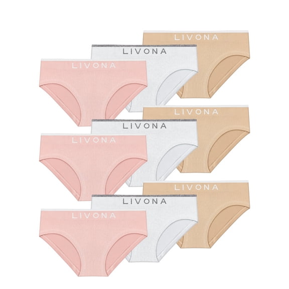 Livona Seamless Ribbed Training Panties for Teens - Soft, Breathable Sports Style for All-Day Comfort & No Sweaty Discomfort