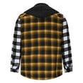 thumbnail image 3 of Kalauyu Mens Plaid Hoodie Shirts Jacket Casual Shirt - Lightweght, Comfortable Fall Spring Flannel Hooded, 3 of 4