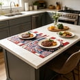 thumbnail image 5 of Boovnll 4th of July Placemats Red White Blue Placemats Heat-Proof Place Mats for Memorial Day Patriotic Kitchen Dining Table Party, 4th of July Decorations, 12x18", 5 of 6