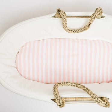 Pink Stripe Bassinet Sheet
